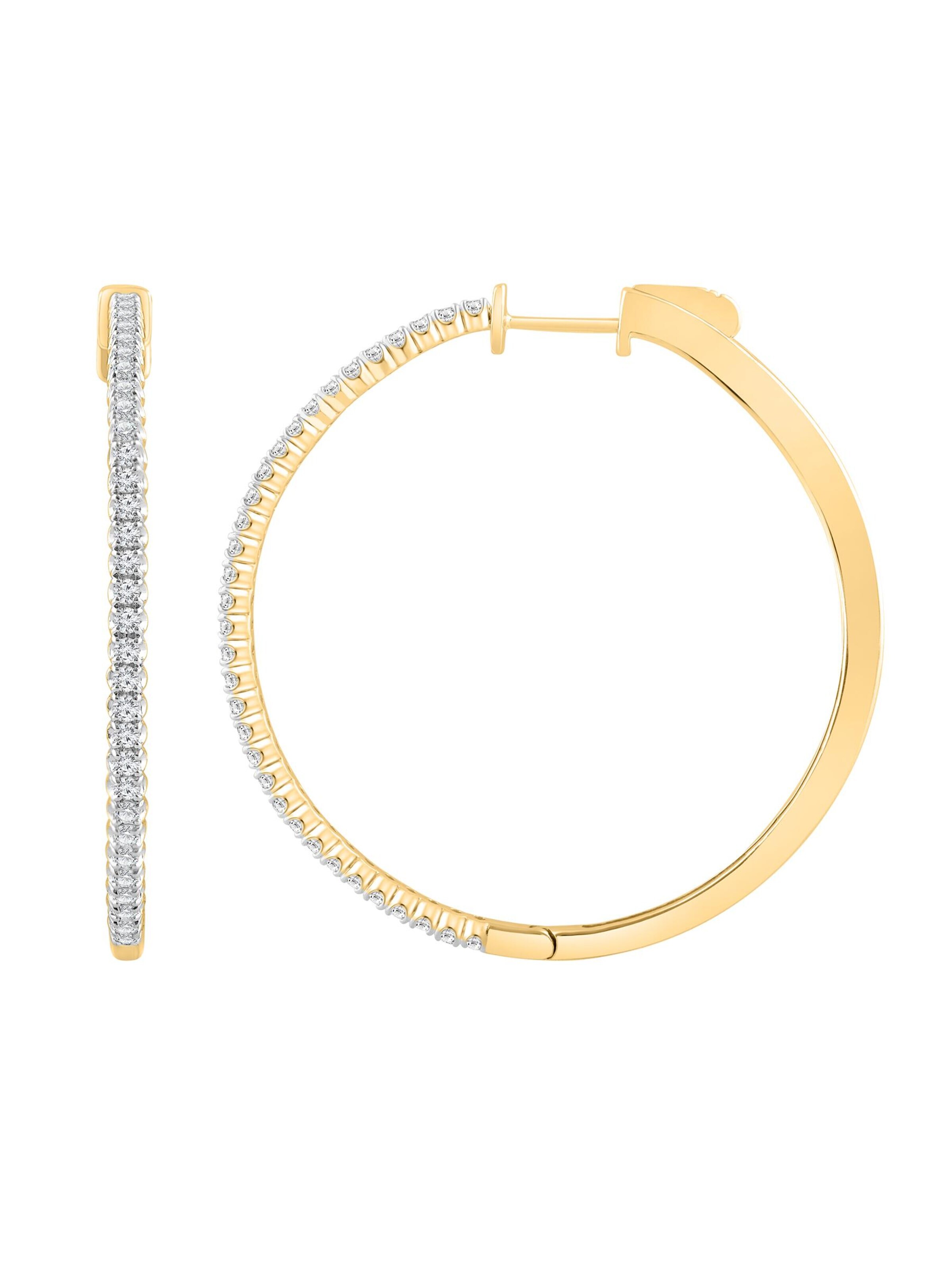 Orecchini 'Ohrringe aus 375 Gelbgold mit Lab Grown Diamant' di ETHISHER DIAMANTEN in oro