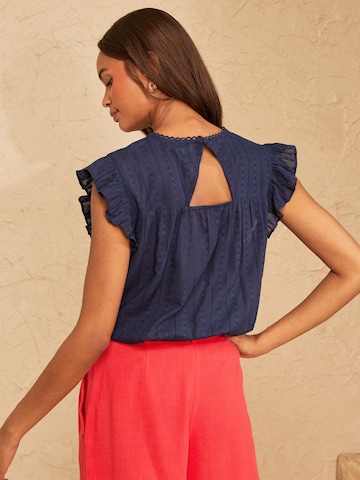 love & roses Blouse in Blue