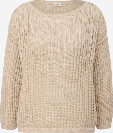 s.Oliver BLACK LABEL Sweater in Beige: front