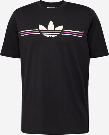 T-Shirt '80s' ADIDAS ORIGINALS en noir : devant
