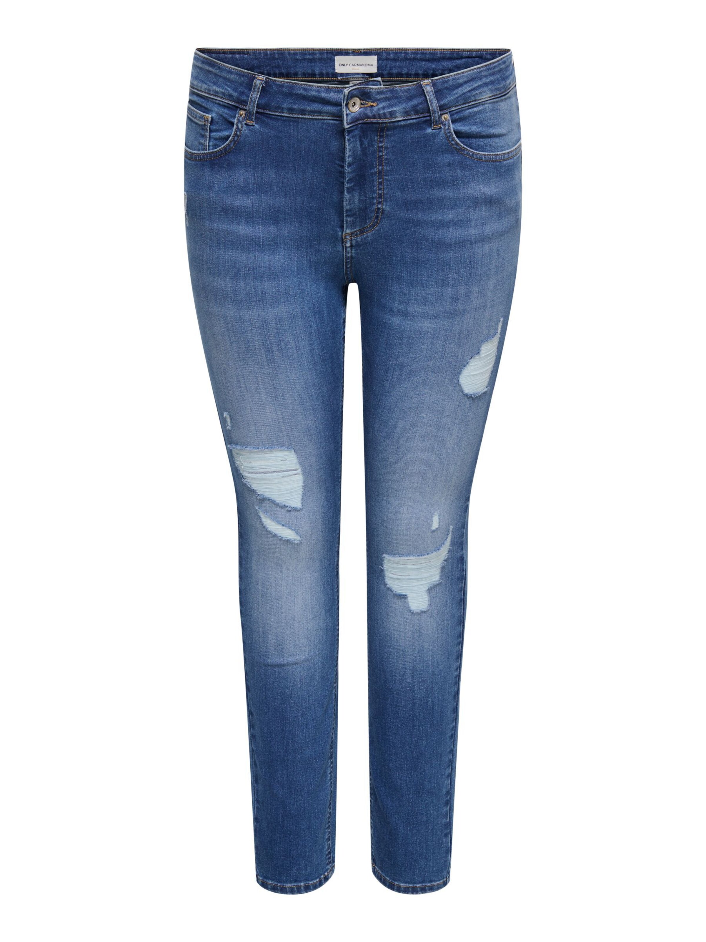 Slimfit Jeans 'CARWilly' di ONLY Carmakoma in blu: frontale