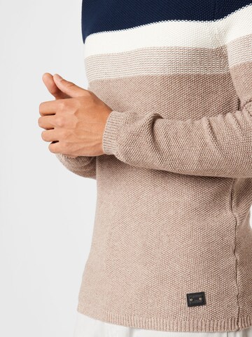 Key Largo Regular Fit Pullover 'HANSI' in Beige