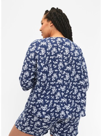 Zizzi Slaapshirt 'Mcecilie' in Blauw