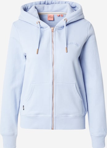 Veste de survêtement 'Essential' Superdry en bleu : devant