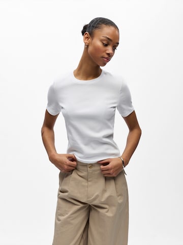 OBJECT Тениска 'OBJMoli' в бяло: отпред