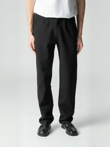 TEESHOPPEN - regular Pantalón ' Wide ' en negro: frente