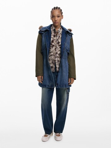 Desigual Přechodová parka – modrá