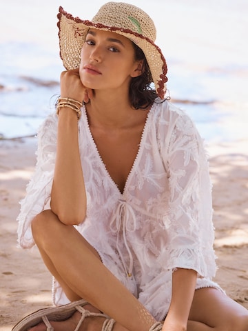 love & roses Kapelusz w kolorze beżowy