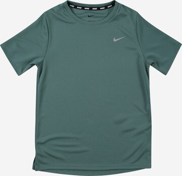 NIKE Funkčné tričko 'MILER' - Zelená: predná strana