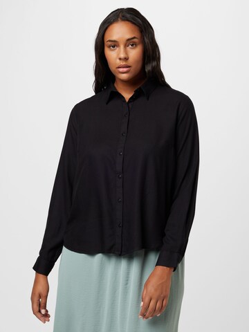 PIECES Curve Blouse 'NOVA' in Black: front