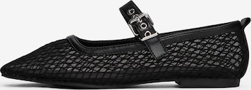 Tommy Jeans - Bailarinas con hebilla en negro: frente