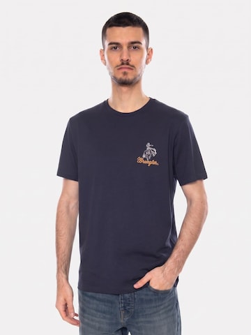 WRANGLER Bluser & t-shirts 'EMBROIDERY TEE NAVY BLUE' i blå: forside
