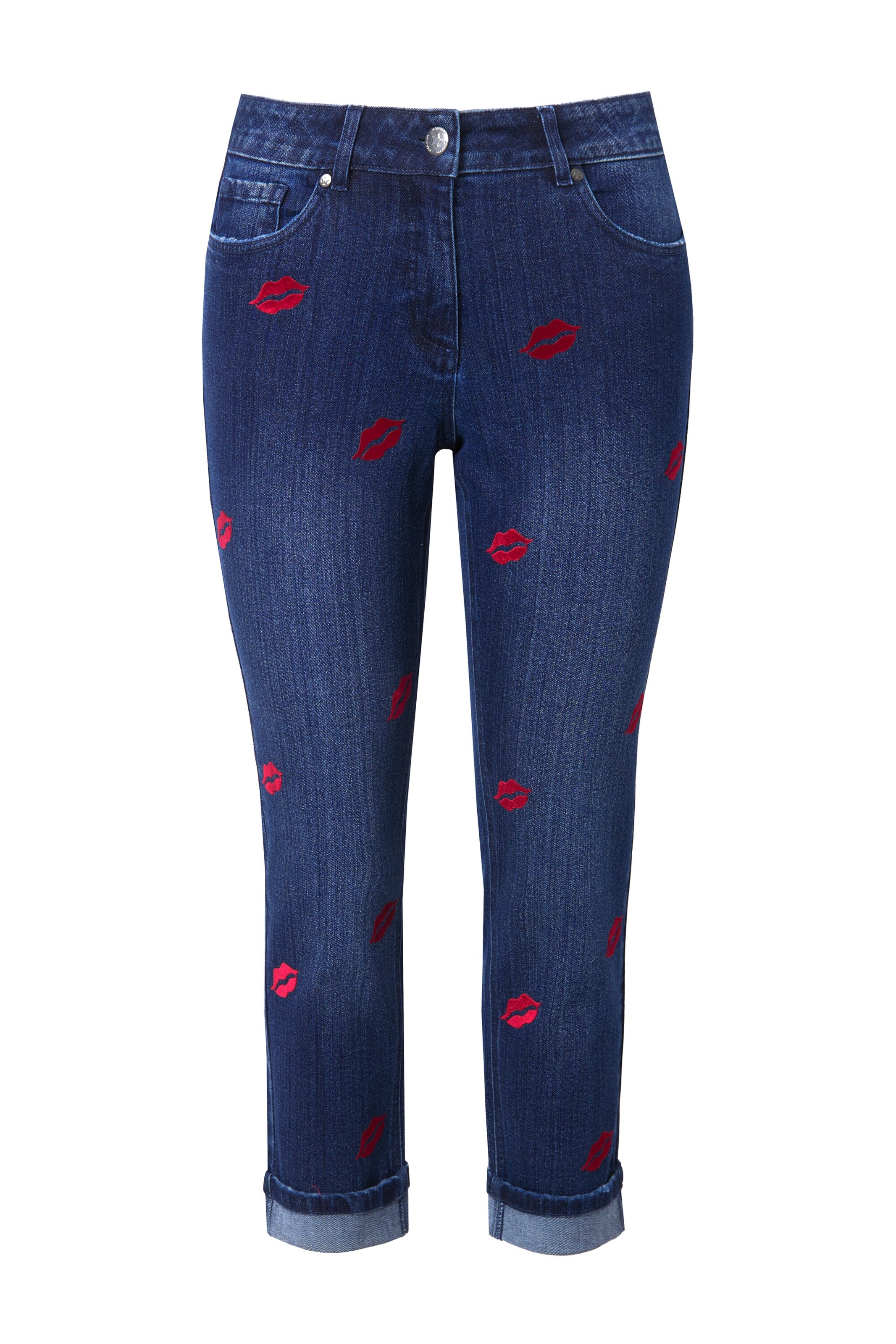 Angel of Style Slimfit Jeans in Blauw: voorkant