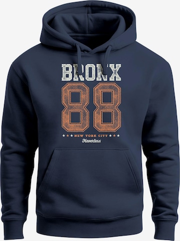 Neverless Sweatshirt 'Bronx New York' in Blue: front