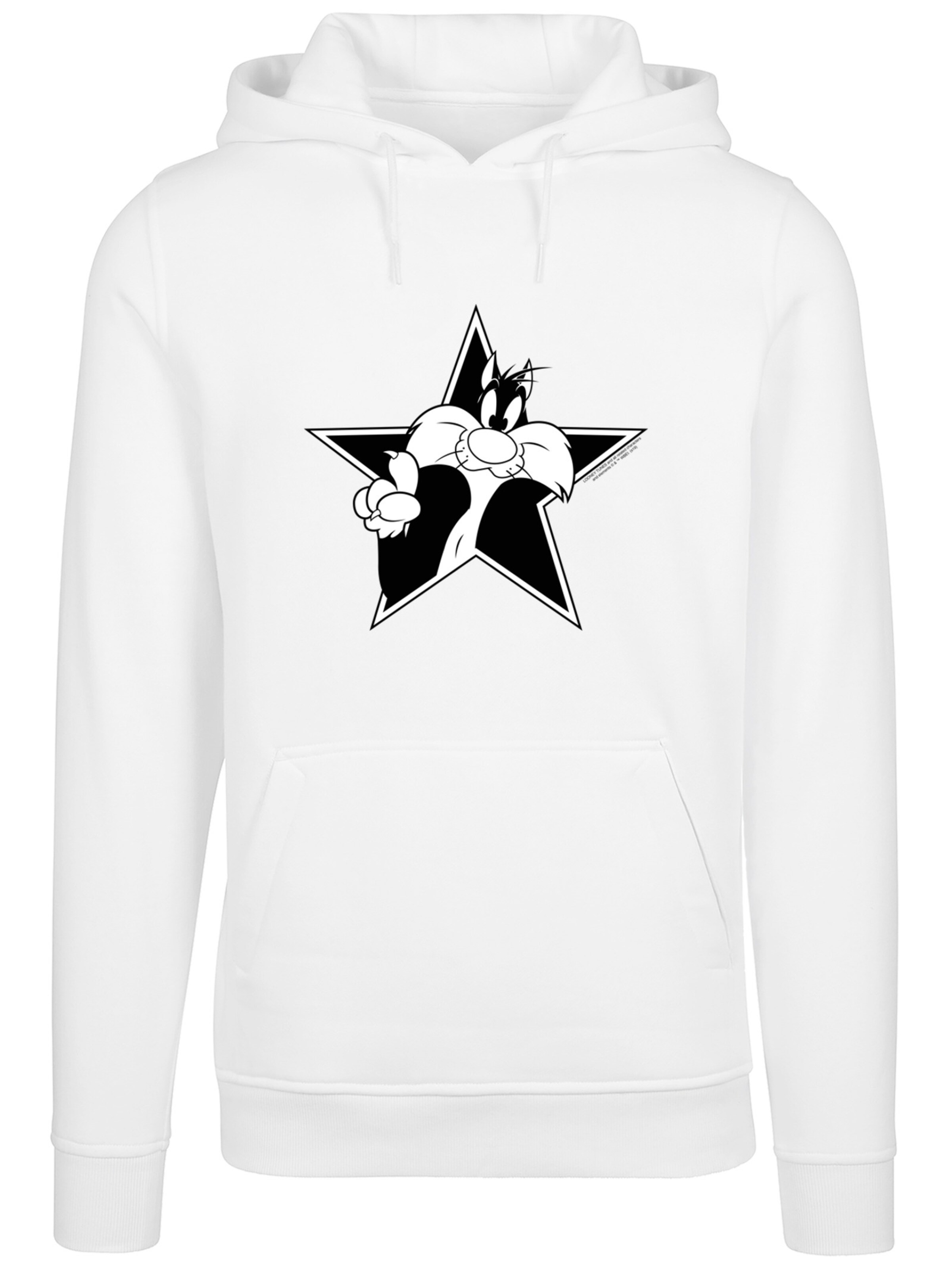 F4NT4STIC Sweatshirt 'Looney Tunes Hoodie' in White: front