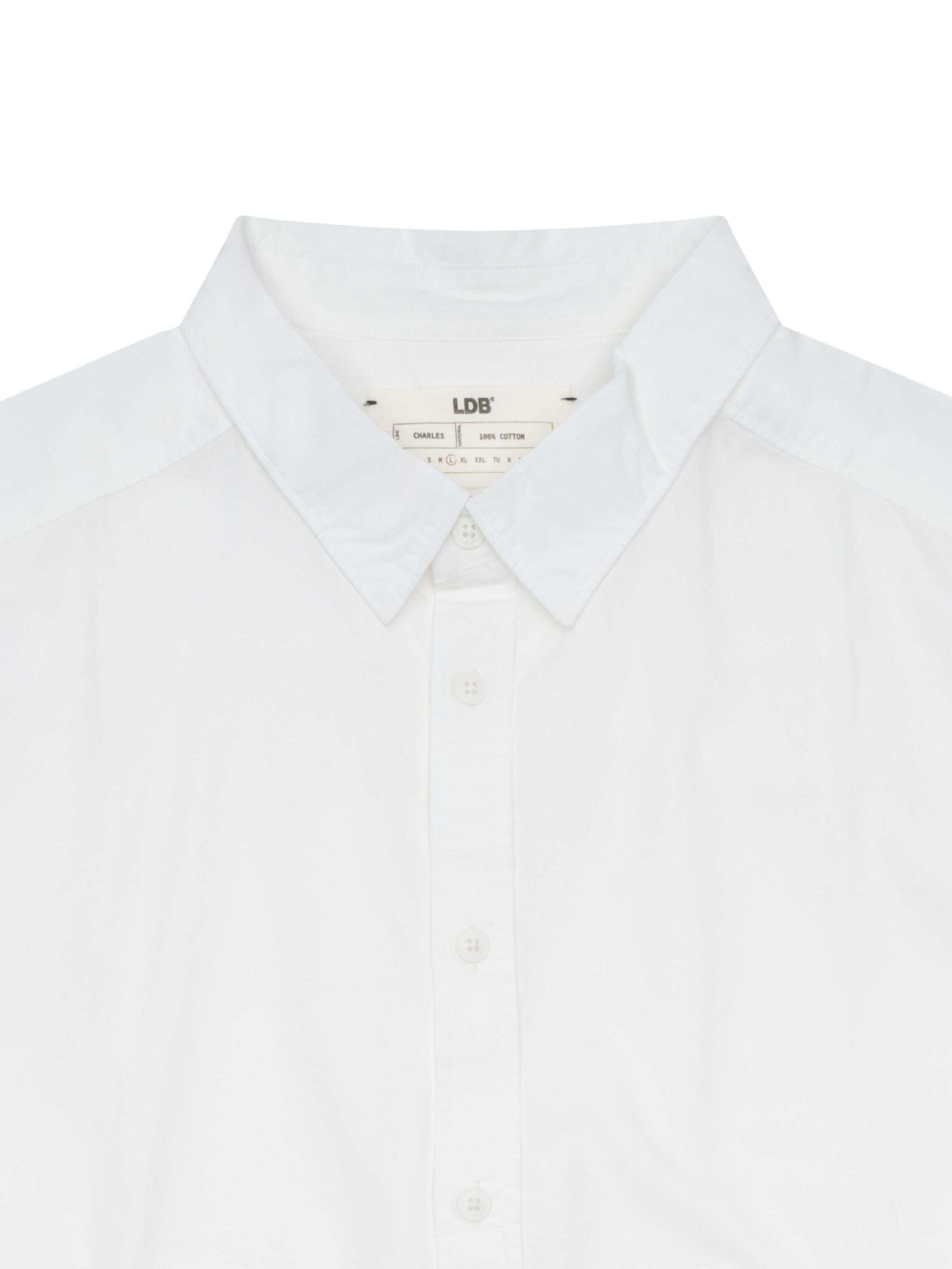 Coupe regular Chemise 'Charles' LDB en blanc