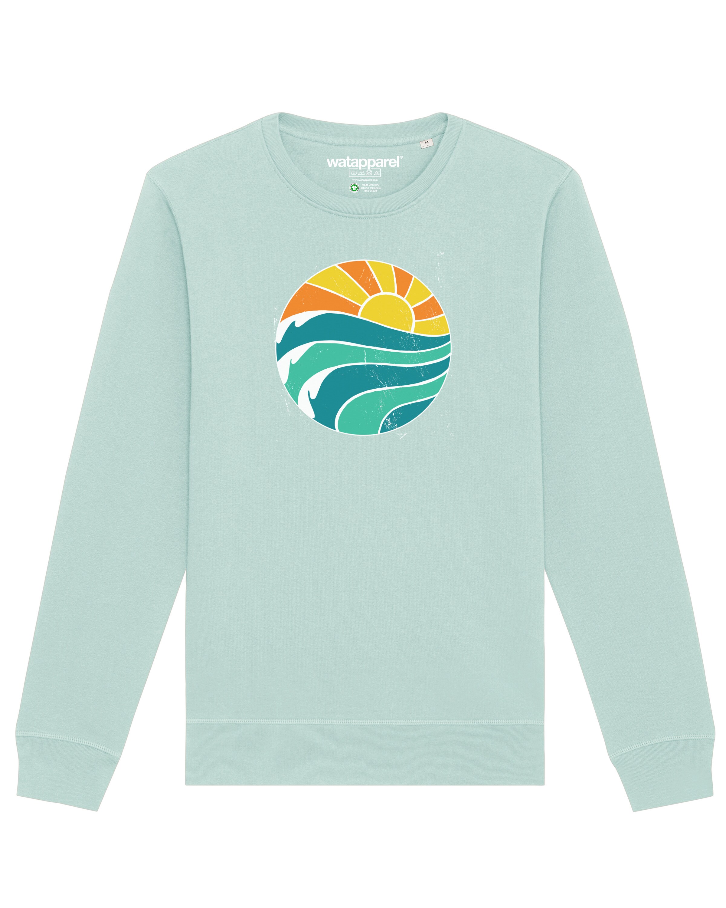 Watapparel Sweatshirt ' Summer Sun ' in Blauw: voorkant