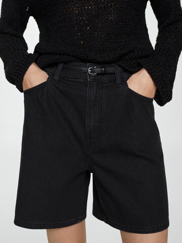 MANGO Wide leg Jeans 'MARINA' in Black: front