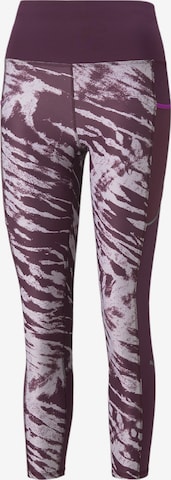 PUMA Skinny Workout Pants in Purple: front