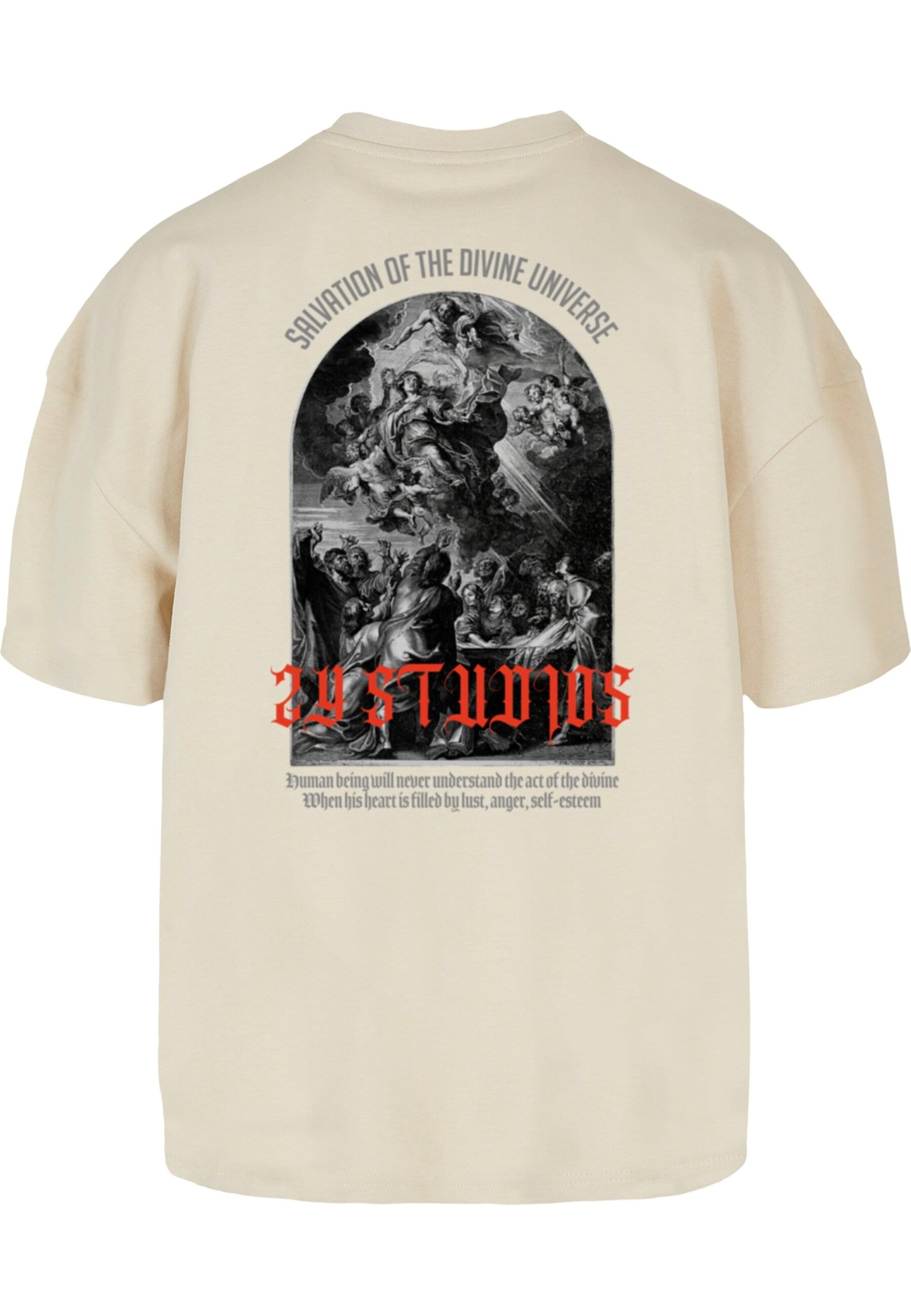 2Y Studios Shirt 'Salvation Of The Divine' in Beige