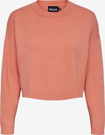 PIECES Sweater 'Hesa' in Orange: front