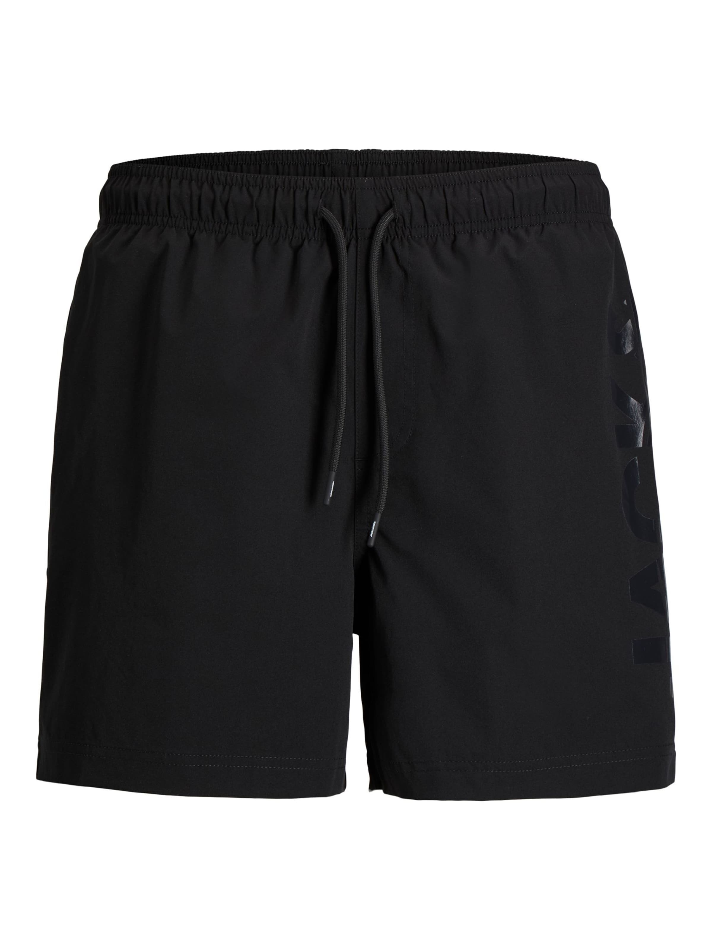 Jack & Jones Plus Board Shorts 'JPSTMaui' in Black: front