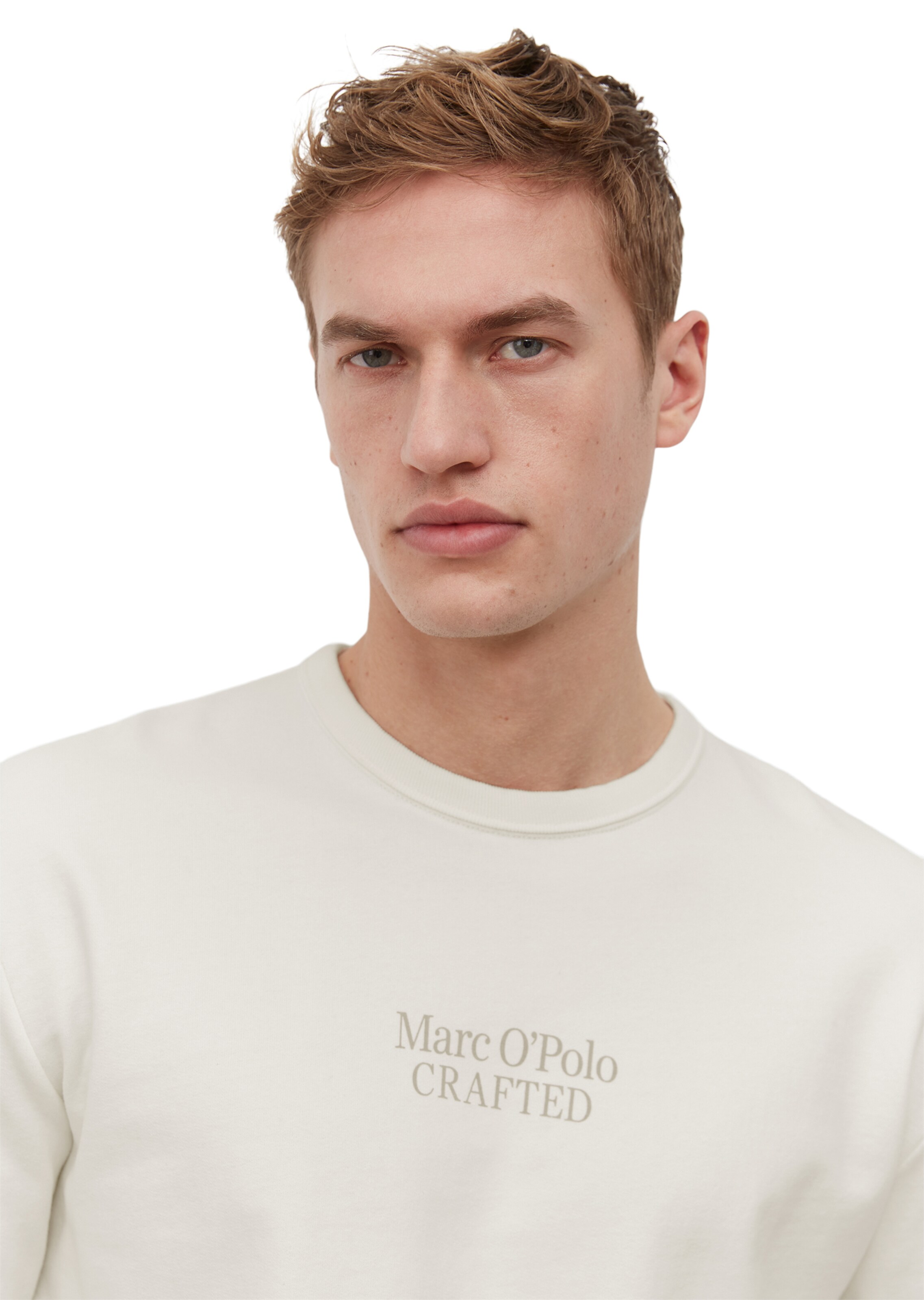 Männer Große Größen Marc O'Polo Sweatshirt in Weiß - PV86243