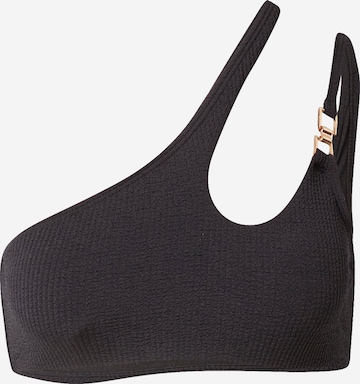 River Island Bralette Bikini Top in Black: front