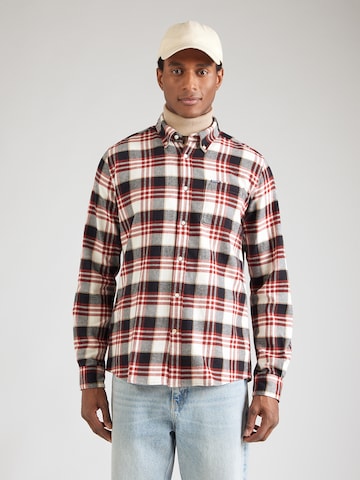 Barbour - Regular Fit Camisa 'Fallbay' em vermelho: frente