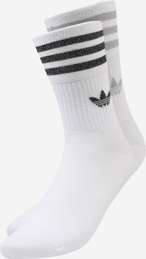 ADIDAS ORIGINALS Chaussettes 'Glitter Crew' en noir / blanc, Vue avec produit