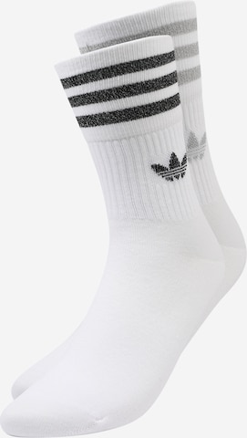 ADIDAS ORIGINALS Socks 'Glitter Crew ' in White: front
