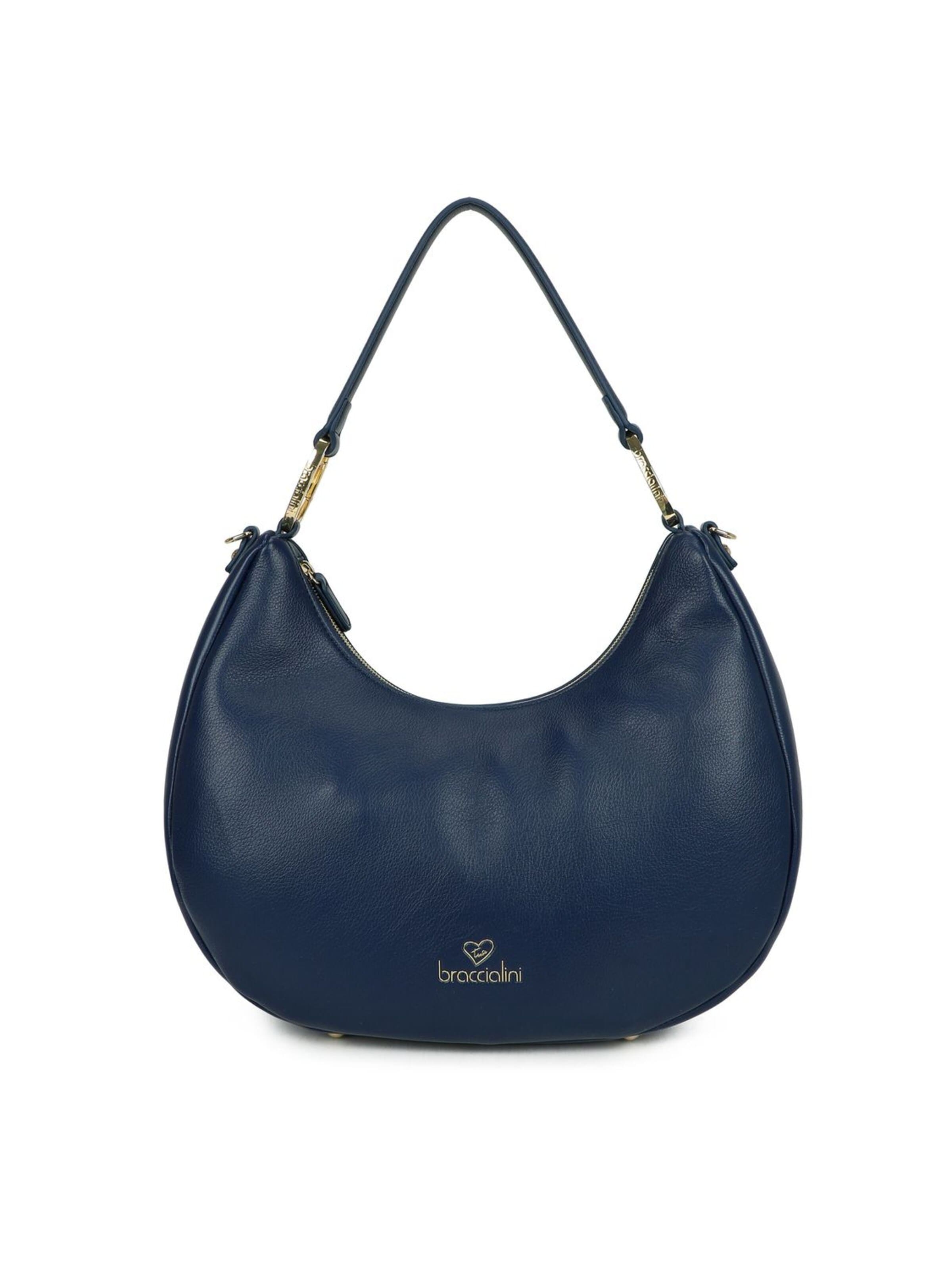 Borsa a spalla 'Amy' di Braccialini in blu: frontale