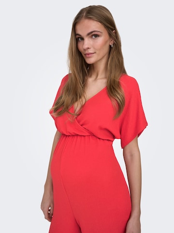Only Maternity - Jumpsuit 'OLMPetris' en rojo