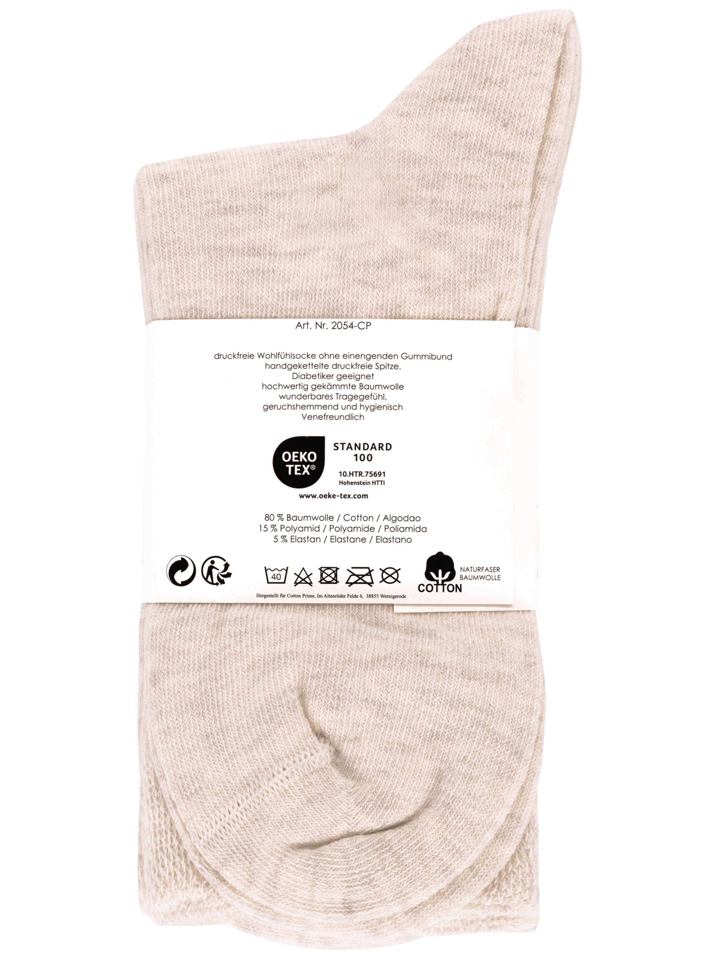 Chaussettes Cotton Prime en beige