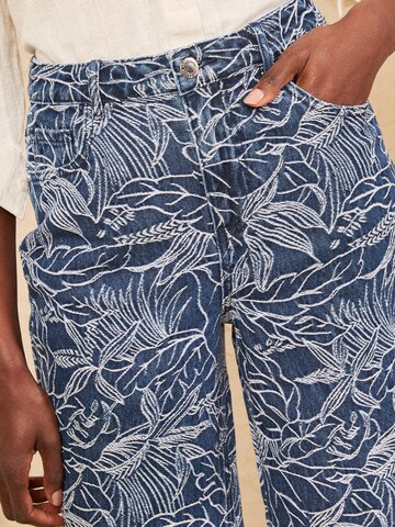 love & roses Wide leg Jeans i blå