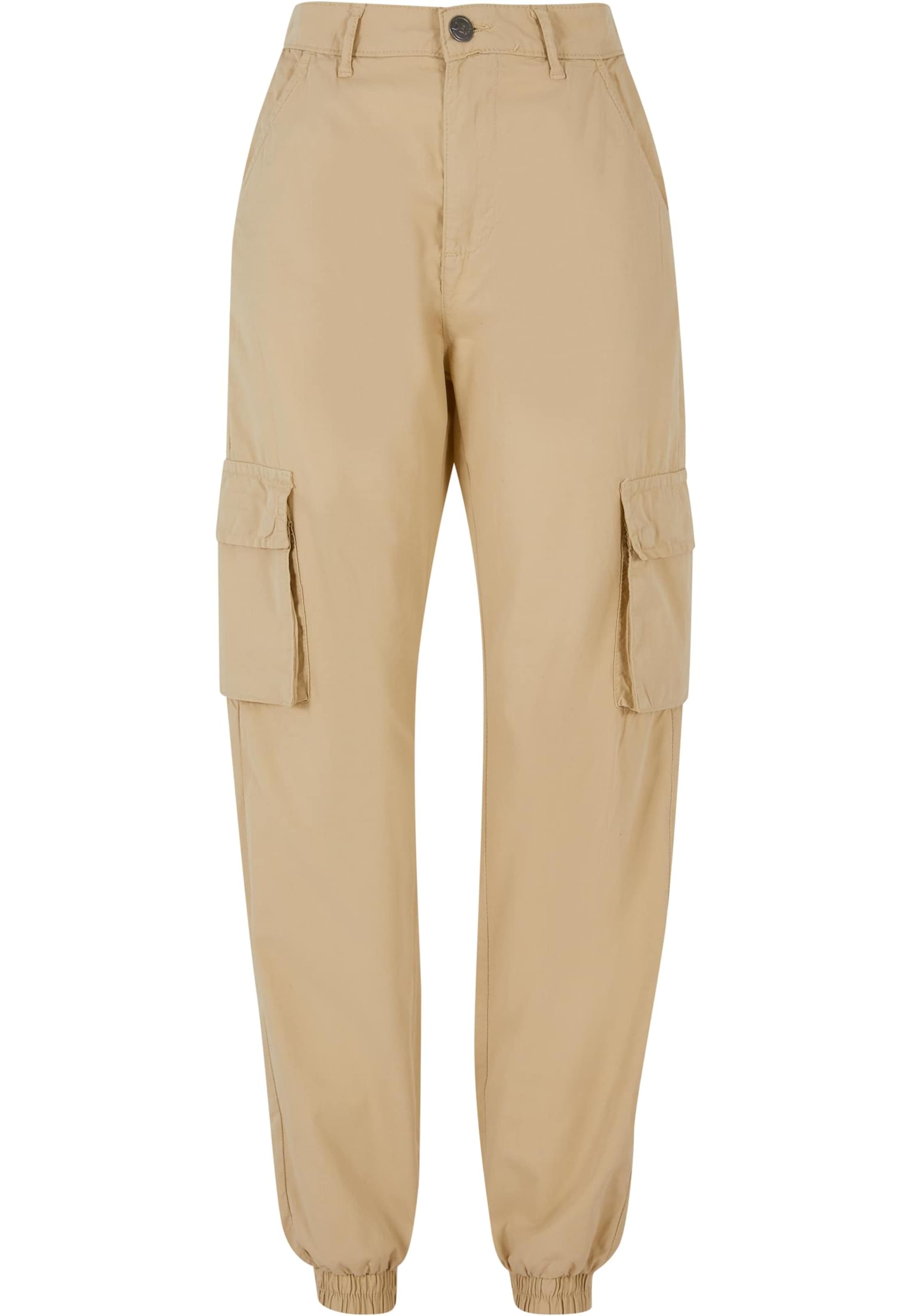 DEF Tapered Cargobukser 'Aya' i beige: forside