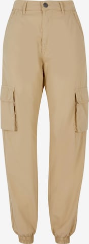 Pantalon cargo 'Aya' DEF en beige : devant