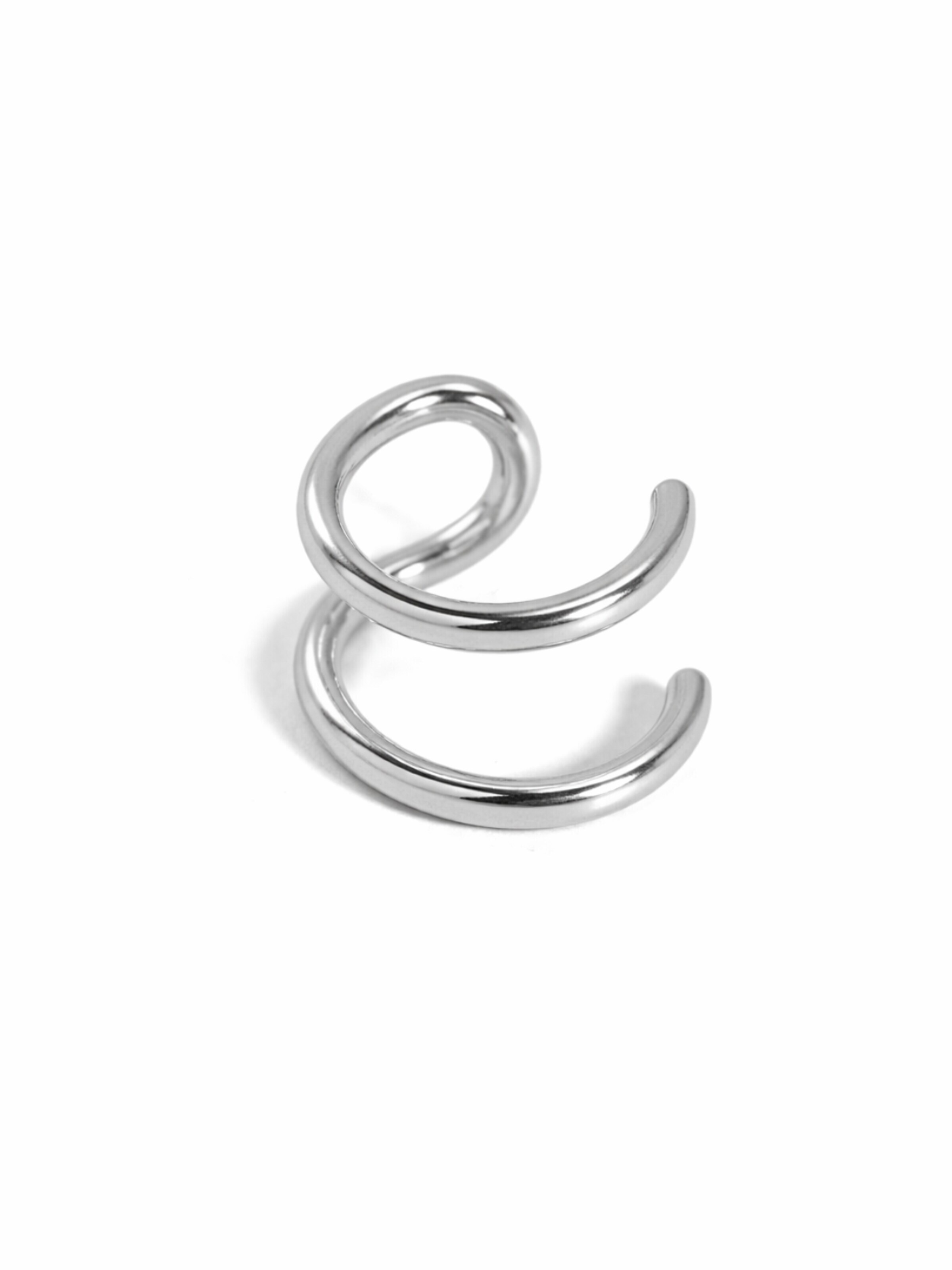 mùj jewelry Ohrringe 'Twin Arc Ear Cuff'‌‌‌‌‌‌ in Silber: Vorderseite