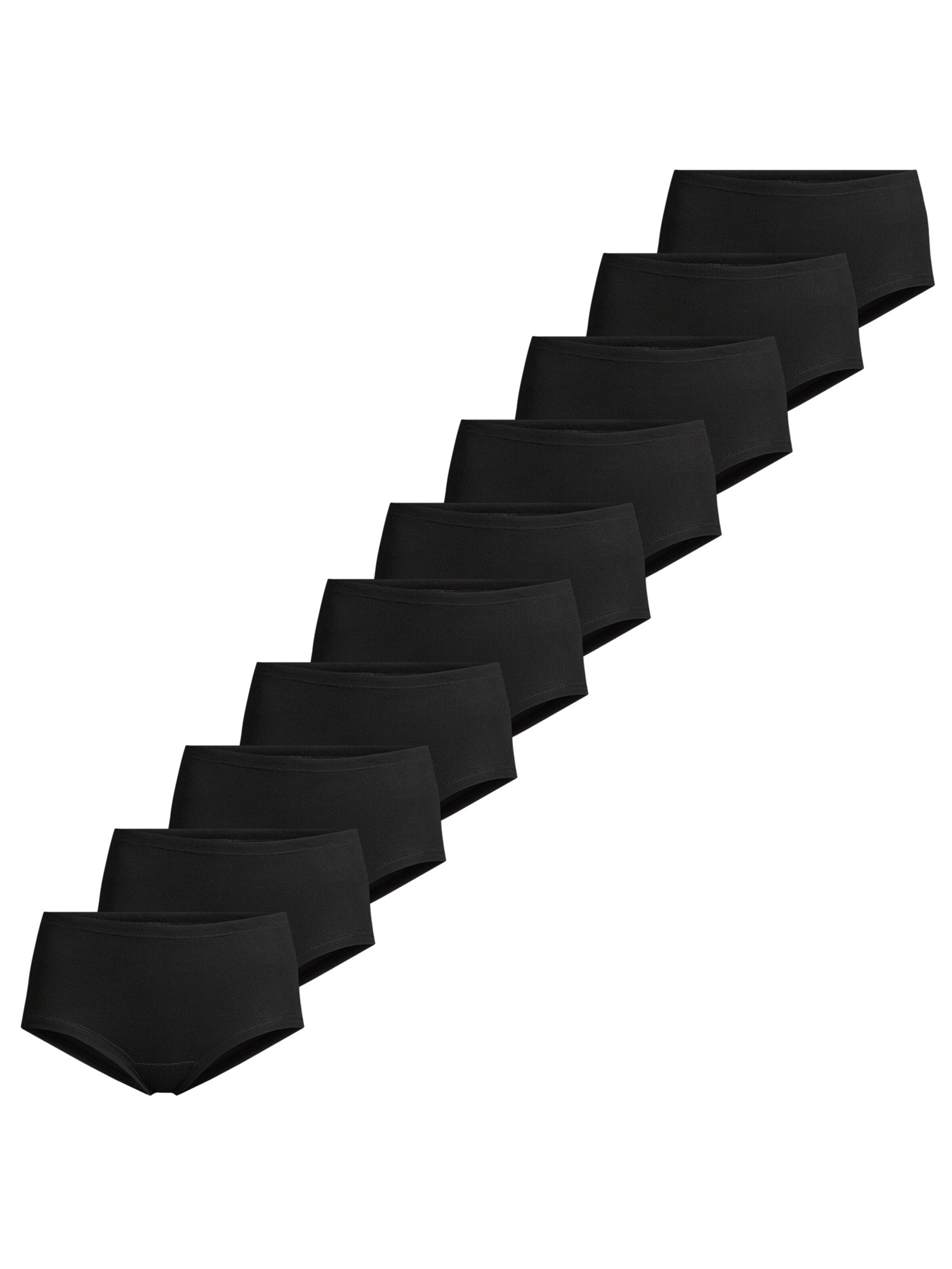 CON-TA Slip 'Feinripp' in Black: front