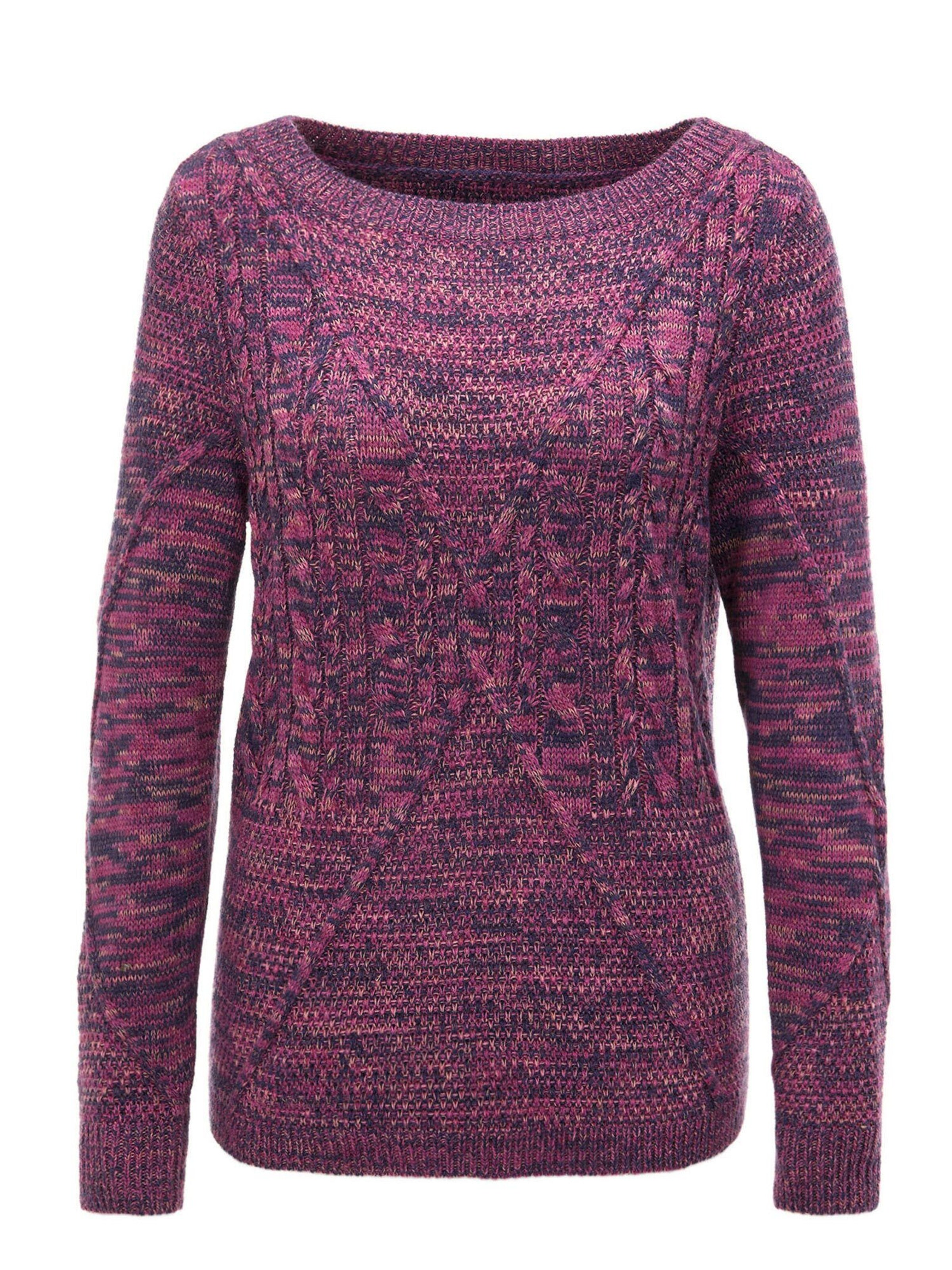 Goldner Pullover in Lila: Vorderseite