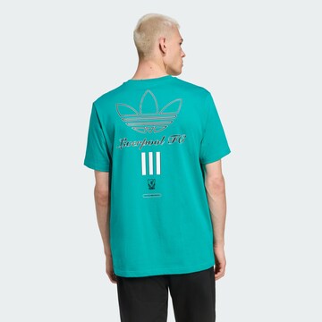 ADIDAS ORIGINALS Shirt 'FC Liverpool Terrace Icons' in Green: front