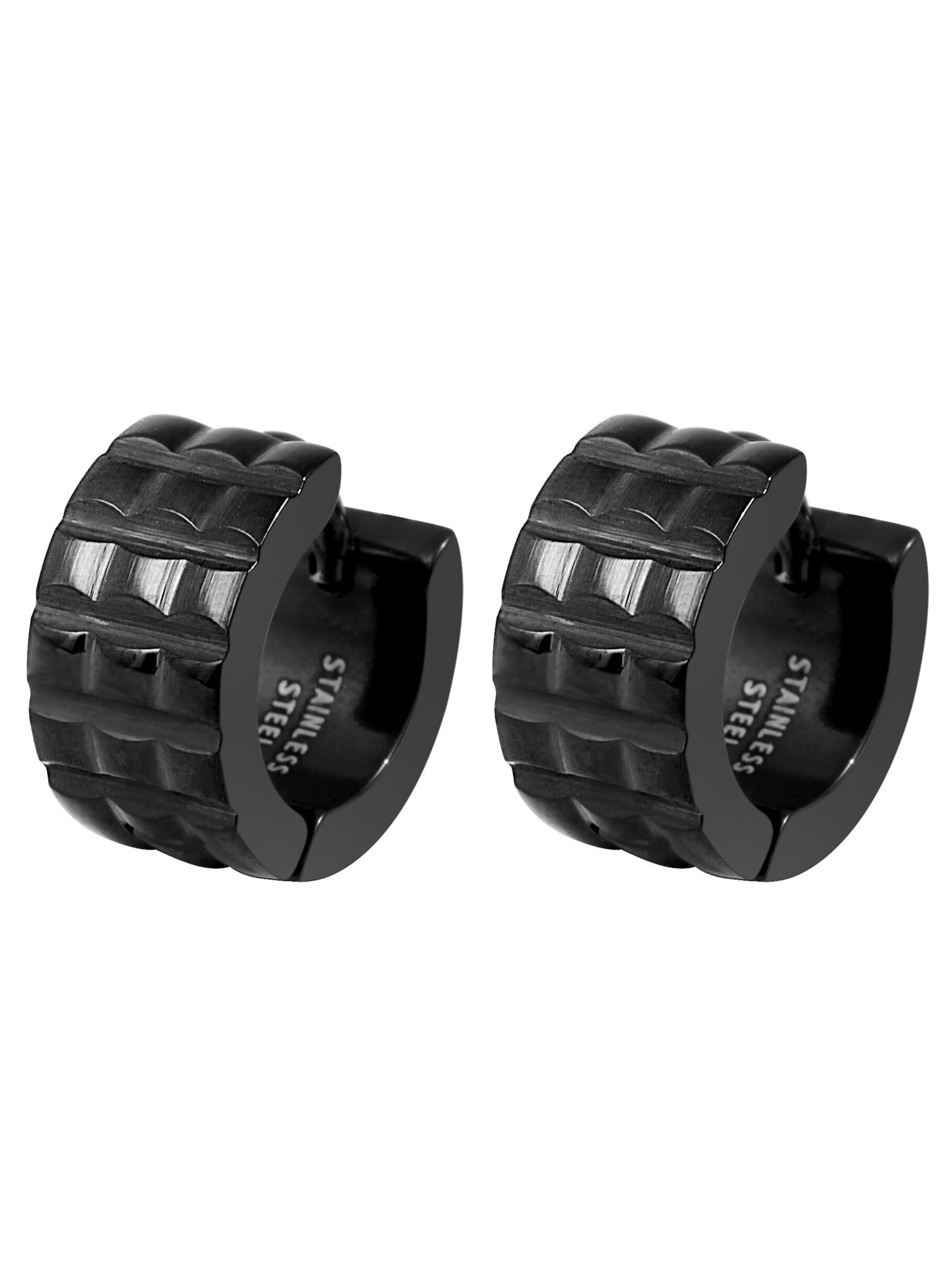 Akzent Earrings 'Sascha, langlebig' in Black: front
