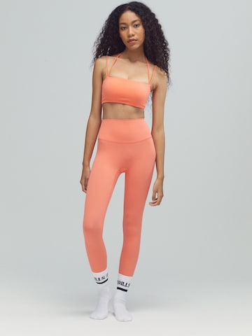 DRILLS Apparel Skinny Leggings 'ACTIVE DRILLS Leggings Sunset Glow' in Orange: front