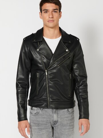 KOROSHI Between-season jacket in Black: front