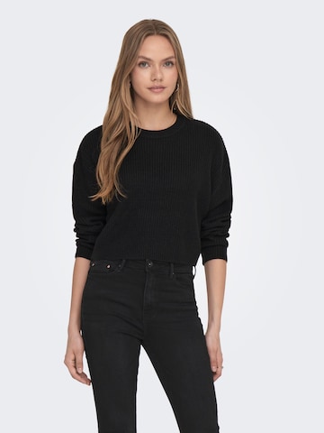 ONLY Пуловер 'MALAVI' в черно: отпред