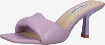 STEVE MADDEN Mules in Purple: front