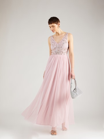 LACE & BEADS Suknia wieczorowa 'Debbie' w kolorze różowy