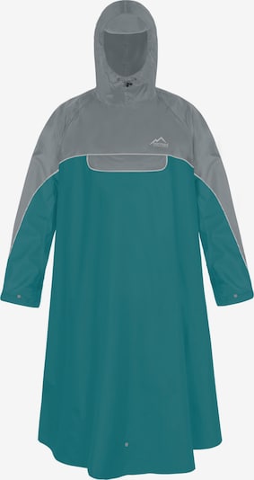 normani Regenponcho 'Tutunendo' in S-M in grau / hellgrau / petrol, Produktansicht