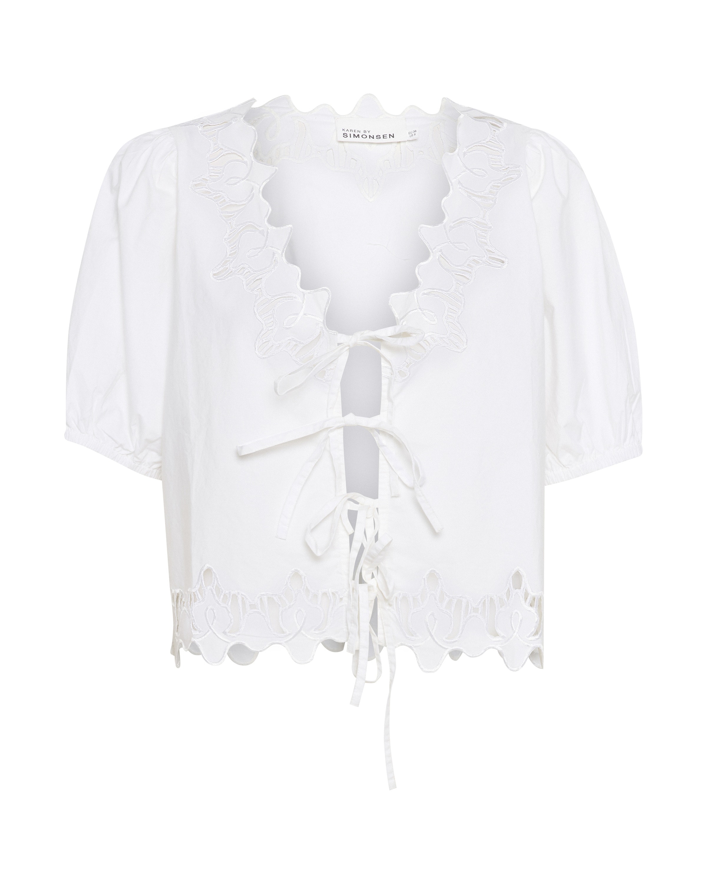 KAREN BY SIMONSEN Bluse 'KBVictoria' in Weiß: Vorderseite