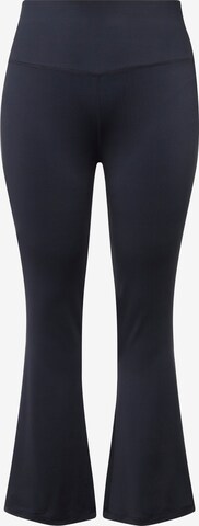 Ulla Popken Flared Leggings in Blauw: voorkant